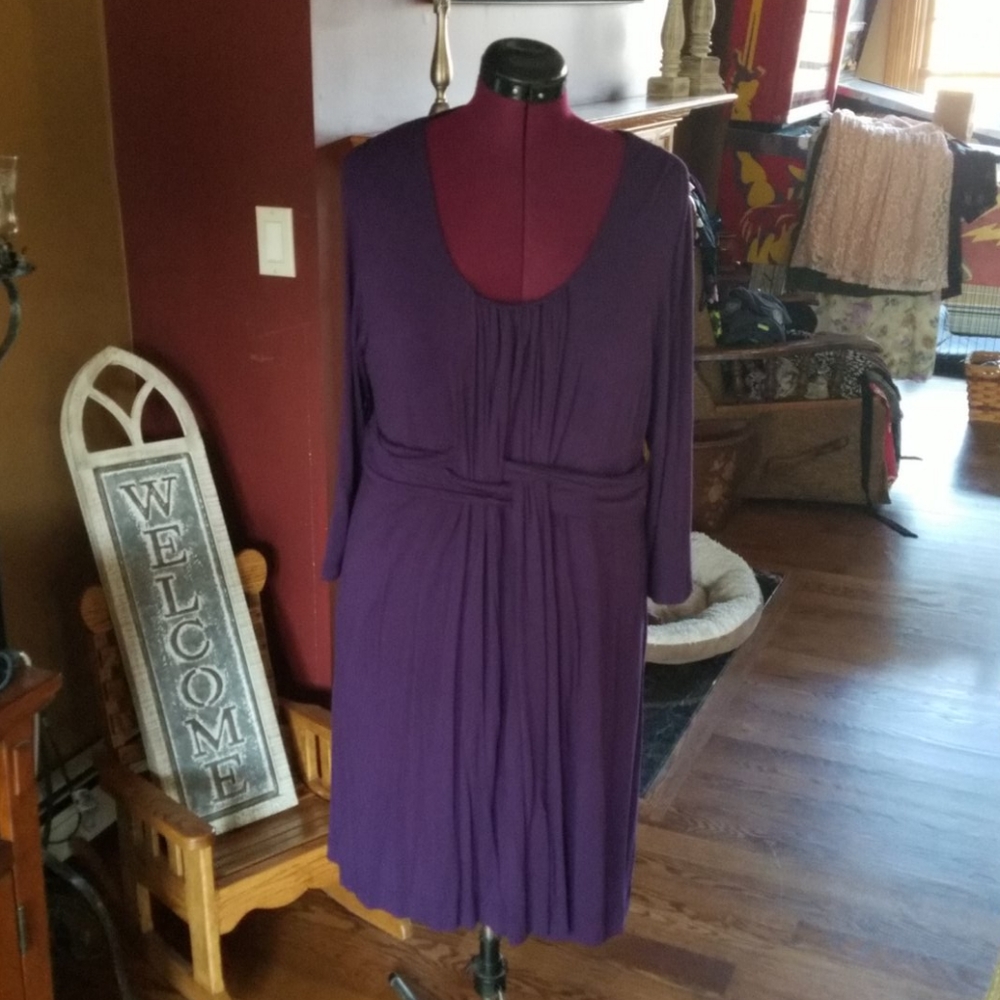Soma XXL purple plus size 3/4 sleeve Dress